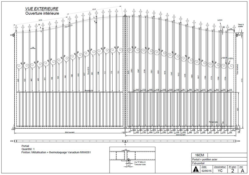 Plan conception portail